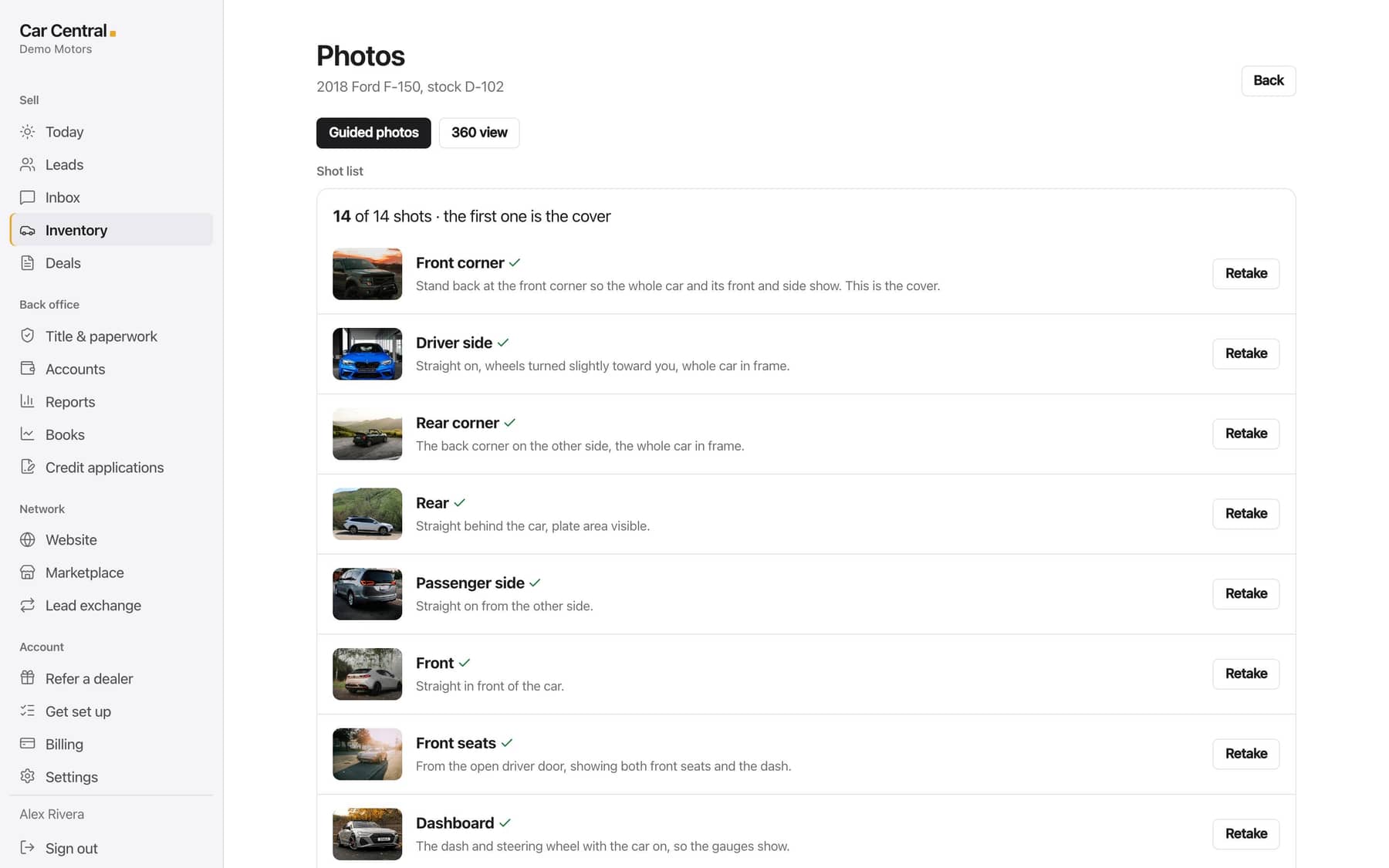 Photos & 360 spins on a laptop, a tablet and a phone