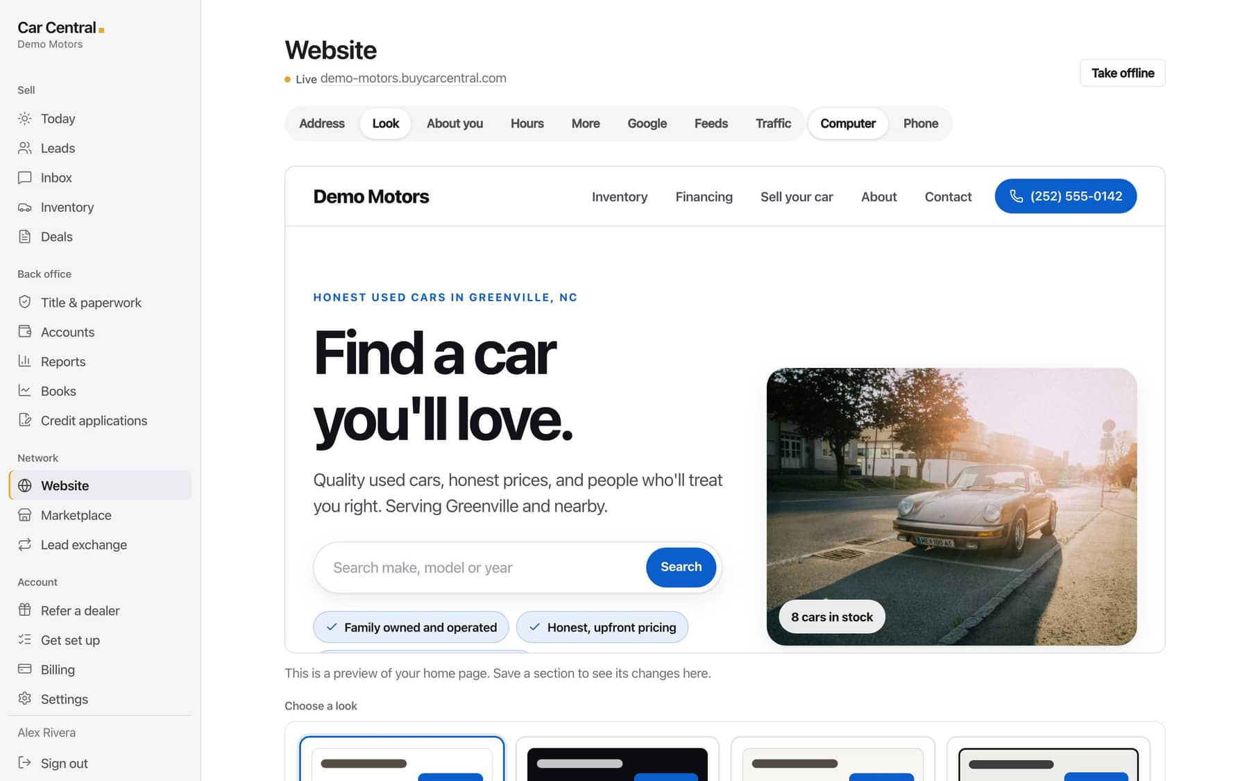 Your website on a laptop, a tablet and a phone